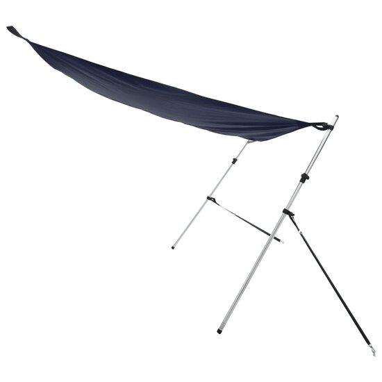 Schaduwdoekset T-top 174x205x(115-194) cm marineblauw 5