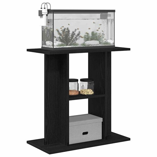 Aquariumstandaard 60x30x60 cm spaanplaat zwart eikenkleurig 4