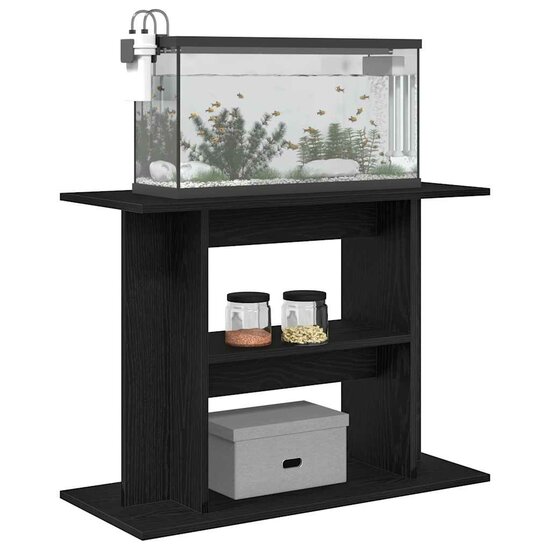 Aquariumstandaard 80x35x60 cm spaanplaat zwart eikenkleurig 4