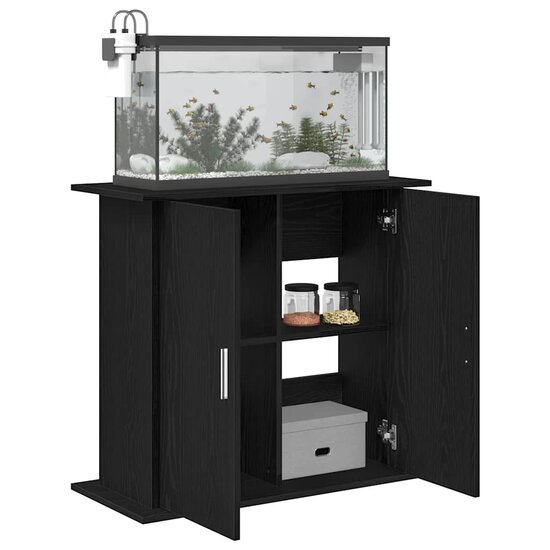 Aquariumstandaard 81x36x73 cm spaanplaat zwart eikenkleurig 4