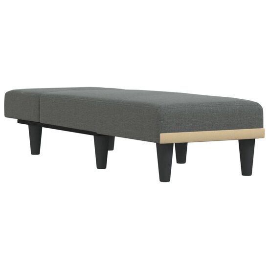 Chaise longue stof donkergrijs 3