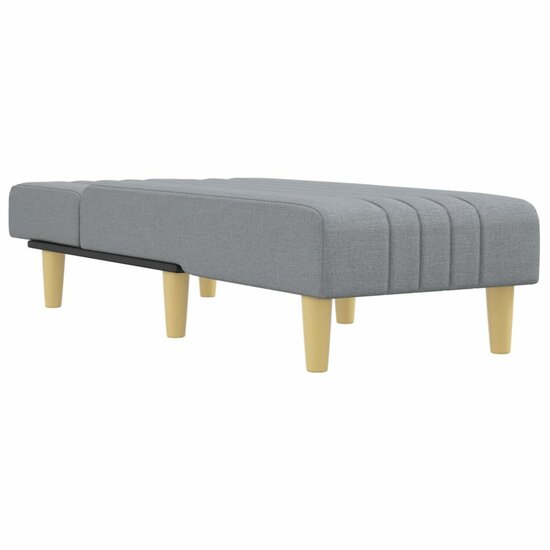 Chaise longue stof lichtgrijs 3