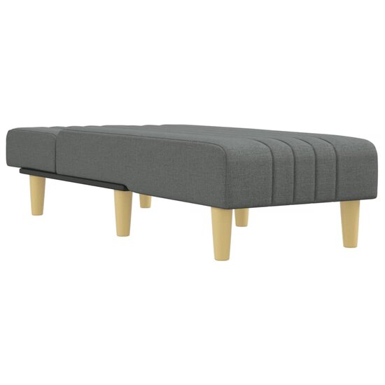 Chaise longue stof donkergrijs 3