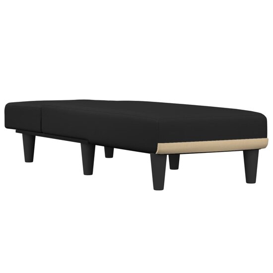 Chaise longue stof zwart 3