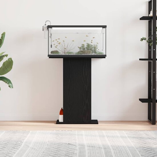 Aquariumstandaard 60,5x36x72,5 cm spaanplaat zwart eikenkleurig 3