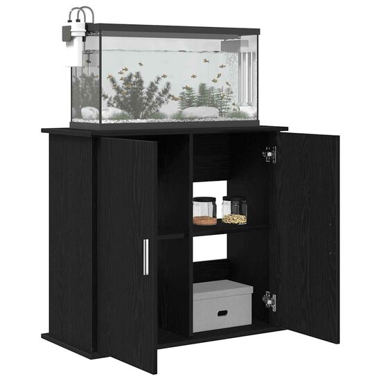 Aquariumstandaard 81x36x73 cm spaanplaat zwart eikenkleurig 4