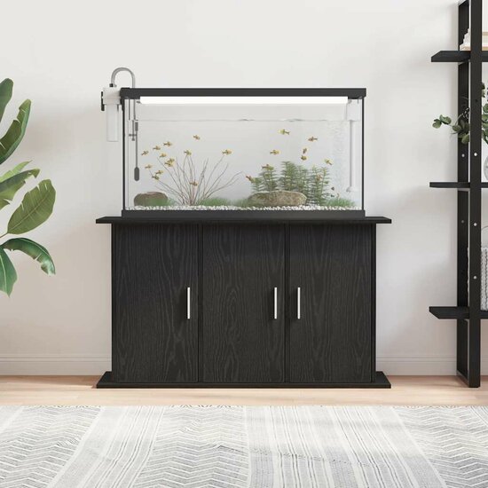 Aquariumstandaard 101x41x58 cm spaanplaat zwart eikenkleurig 3