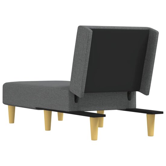 Chaise longue stof donkergrijs 5