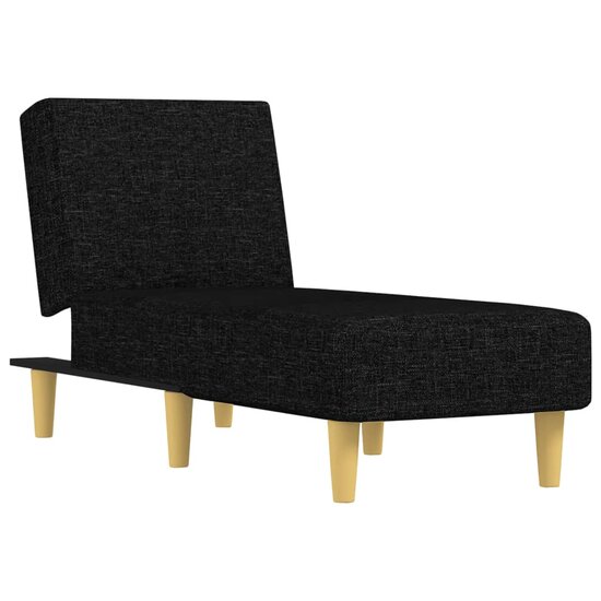 Chaise longue stof zwart 2