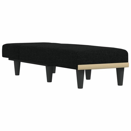 Chaise longue stof zwart 3