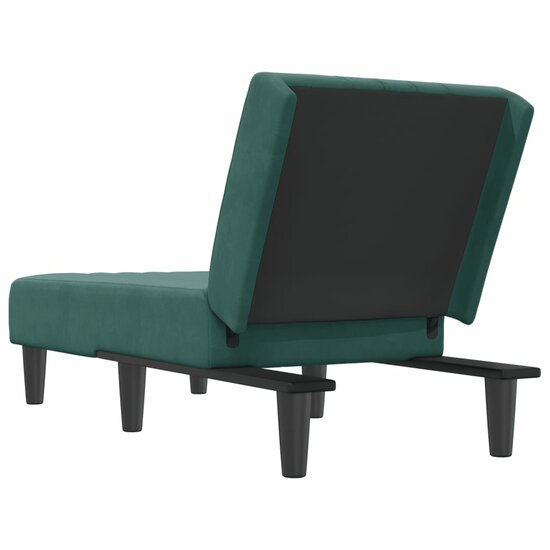 Chaise longue fluweel donkergroen 5