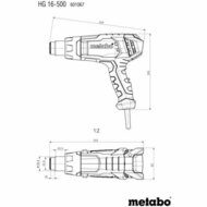 Heteluchtpistool Metabo HG 16-500 1600 W 3