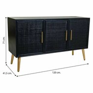 Dressoir Alexandra House Living Zwart Gouden Hout MDF 8