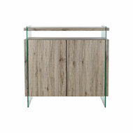 Dressoir DKD Home Decor Natuurlijk MDF Gehard glas (120 x 44 x 120 cm) 5