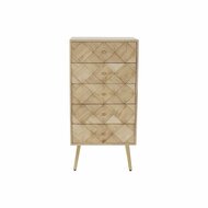 Ladekast DKD Home Decor   Lichtbruin Metaal Pijnboom Paulownia hout Natuurlijk Modern 45 x 35 x 93 cm 4