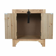 Nachtkastje Home ESPRIT Zwart Natuurlijk Sparrenhout Hout MDF 45 x 34 x 66 cm 3