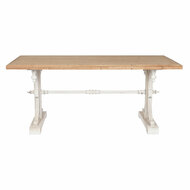 Eettafel Home ESPRIT Wit Natuurlijk Spar Hout MDF 180 x 90 x 76 cm 7