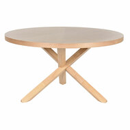 Eettafel Home ESPRIT Natuurlijk Hout Natuurlijk rubber 137 x 137 x 75 cm 6