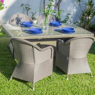 Eettafel Patsy 160 x 100 x 75 cm Kristal Rotan 3