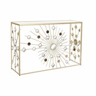 WandtafelDKD Home Decor Kristal Zwart Gouden Metaal 120 x 35 x 80 cm 1