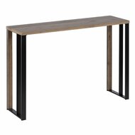 WandtafelZwart Natuurlijk Ijzer Hout MDF 110 x 30 x 75 cm 1