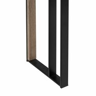 WandtafelZwart Natuurlijk Ijzer Hout MDF 110 x 30 x 75 cm 3