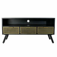 Tv-meubel DKD Home Decor Zwart Metaal Gouden (125 x 41 x 62 cm) 4