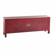 Tv-meubel ORIENTE Rood Hout Ijzer Hout MDF 130 x 24 x 50,5 cm 1