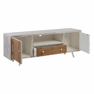 Tv-meubel COUNTRY 150 x 35 x 53,5 cm Natuurlijk Wit Sparrenhout Hout MDF 1