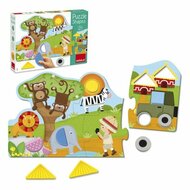 Houten Kinderpuzzel Goula Goula Safari Hout (19 pcs) 1