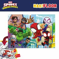 Kinderpuzzel Spidey Dubbelzijdig 24 Onderdelen 70 x 1,5 x 50 cm (6 Stuks) 5