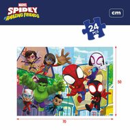 Kinderpuzzel Spidey Dubbelzijdig 24 Onderdelen 70 x 1,5 x 50 cm (6 Stuks) 6