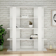 Boekenkast Alexandra House Living Wit Hout MDP 110 x 122 x 29 cm 4 Planken 2