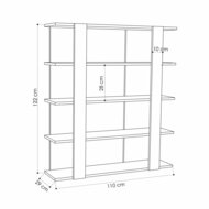 Boekenkast Alexandra House Living Ek Hout MDP 110 x 122 x 29 cm 4 Planken 4