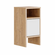 Nachtkastje Alexandra House Living Wit Bruin Hout MDP 29 x 59 x 29 cm 1 deur 1