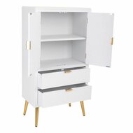 Kast Alexandra House Living Wit Gouden Hout MDF 36 x 118 x 62 cm 4