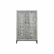 Kast DKD Home Decor Grijs Wit Mangohout (90 x 38 x 150 cm) 8