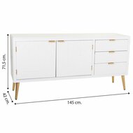 Dressoir Alexandra House Living Wit Gouden Hout MDF 42 x 71 x 145 cm 8