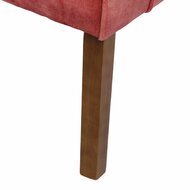 Leunstoel 77 x 64 x 88 cm Synthetisch materiaal Hout Donkerrood 3