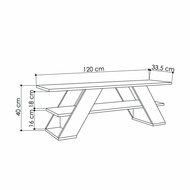 Tv-meubel Alexandra House Living Diagonal Wit 120 x 40 x 33 cm 7