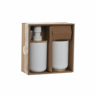 Badset Home ESPRIT Wit Natuurlijk Bamboe polyestyreen 7 x 7 x 16 cm 3