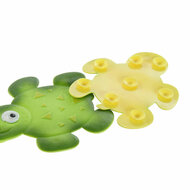 Badkleed DKD Home Decor 11,5 x 1 x 10 cm Groen Geel Kinderen Schildpad PVC 10 cm (2 Stuks) 2