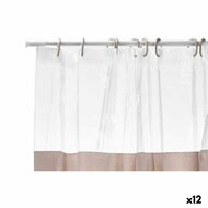 Douchegordijn Transparant 180 x 180 cm Beige Plastic PEVA (12 Stuks) 1