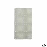 Antislipmat voor in de douche Ruiten Grijs PVC 67,7 x 38,5 x 0,7 cm (6 Stuks) 1