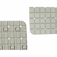 Antislipmat voor in de douche Ruiten Grijs PVC 67,7 x 38,5 x 0,7 cm (6 Stuks) 3