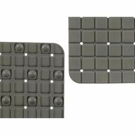 Antislipmat voor in de douche Ruiten Grijs PVC 50,3 x 50,3 x 0,7 cm (6 Stuks) 3