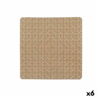 Antislipmat voor in de douche Ruiten Beige PVC 50,3 x 50,3 x 0,7 cm (6 Stuks) 1