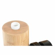 Zeepdispenser DKD Home Decor Zwart Natuurlijk Bamboe Polypropyleen Loft 8 x 8 x 16 cm 2