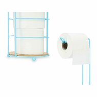 Toiletrolhouder Blauw Metaal Bamboe 16,5 x 63,5 x 16,5 cm (4 Stuks) 3