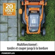 Grasmaaier Powerplus Dual Power 4Ah battery 20 V 2